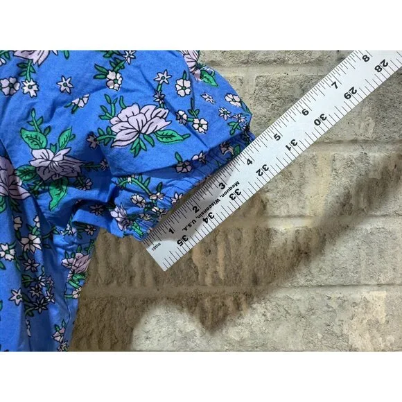 J. Crew Womens Floral Blue Short Sleeve Dress Size 6 New with Tags Original Pric - Picture 13 of 13